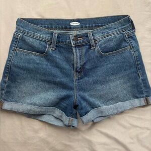 Old Navy Medium Blue Rolled-Hem Denim Shorts